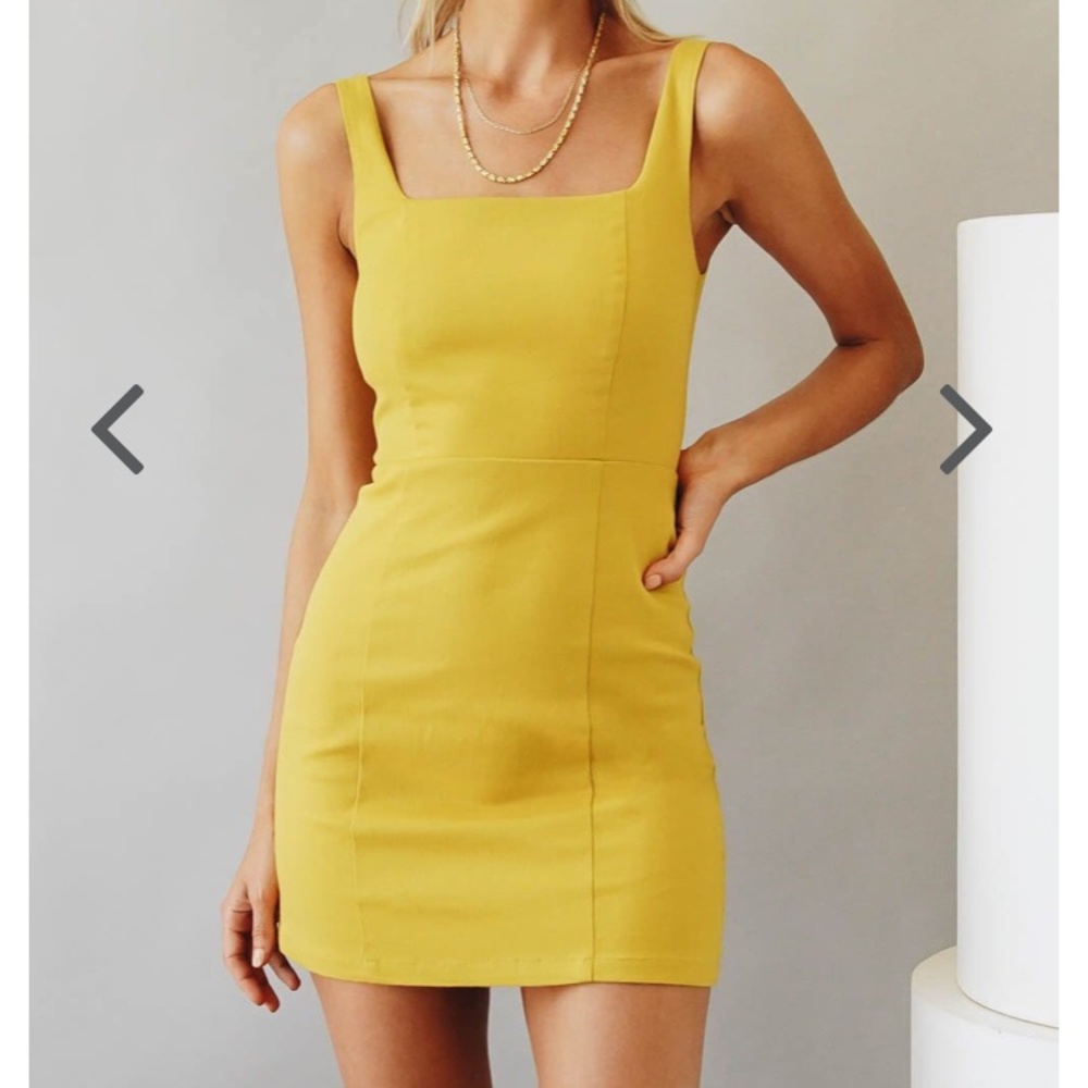 Verge Girl Forever In Style Mini Dress Mustard